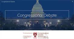 Desktop Screenshot of congressionaldebate.org